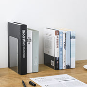 ブックスタンド ブックエンド 本立て L型 卓上 本収納 事務用品 文房具 文具 クリアカラー マットカラー 透明 スタイリッシュ シンプル おしゃれ かわいい シック 省スペース 整理整頓 白 黒 赤