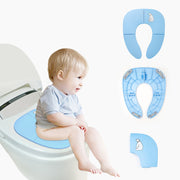 補助便座 子ども用便座 折りたたみ式 キッズ ベビー トイレ補助 トイトレ トイレ練習用 トイレ用品 折り畳み式 吸盤付き 携帯 コンパクト 持ち運び 可愛い キュート シンプル 旅行 外出 お出かけ 出先