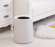 ゴミ箱 ダストボックス インナーボックス付き ごみ入れ くず入れ ちり箱 トラッシュボックス 円形 袋が見えない 8L 2層 トラッシュカン リビング 洗面所 寝室 おしゃれ スタイリッシュ 生活雑貨 分別 シンプル 単色 無地 白 ピンク 黒 灰 茶 カーキ