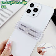 スマホクリップ 単品 スマホストラップ用 ネックストラップ用 後付け ホール 携帯 ホルダーストラップ 落下防止 紛失防止 取付用 クリア 透明