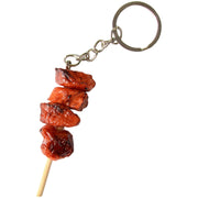 食品サンプル風キーホルダー 食品ミニチュアキーホルダー イミテーションフード バッグ 筆箱 ペンケース ポーチ 串 かわいい 可愛い 面白い 学校 中学生 高校生 目立つ デザイン豊富おでん BBQ 焼き鳥 トウモロコシ ホタテ