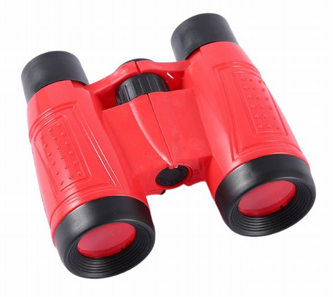 双眼鏡 望遠鏡 6倍 30mm口径 コンパス付き 子供用 レッド バリエーション画像