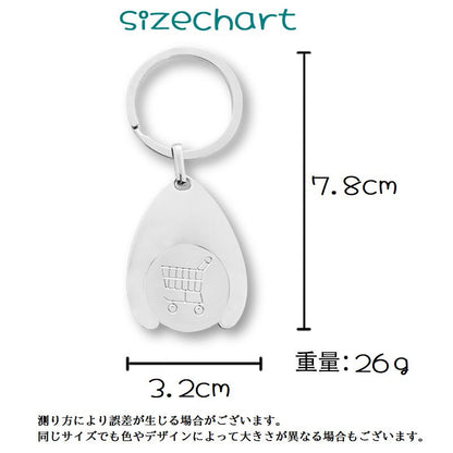 キーホルダー コイン収納付き カートコイン ロック式カート 100円玉 収納 商品画像5