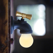 ブラケットライト ウォールランプ ランプ ライト 工事不要 おしゃれ おもしろ 蛇口 USB 省エネ LED ホワイト ブラック 間接照明 壁掛け リチウム