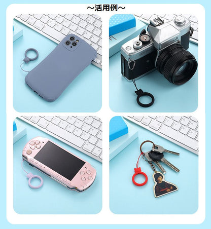 リングストラップ ホールドリング 同色2個セット 携帯ストラップ スマホリング シリコン 商品画像5