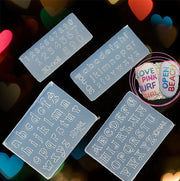 シリコンモールド ジェルネイル レジン パーツ ネイルツール アクセサリー ネイルアート 手芸 DIY 3D アルファベット 数字