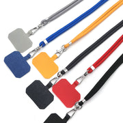 スマホネックストラップ ネックストラップ スマホアクセサリー 首掛け 肩掛け 挟むだけ 簡単装着 無地 単色 ブラック ホワイト シンプル iPhone Android アイフォーン アンドロイド 携帯 落下防止 紛失防止