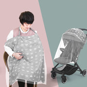 授乳ケープ 授乳エプロン カバー 肩紐長さ調節可能 コンパクト 2WAY ベビーカーカバー 日よけ対策 虫よけ お散歩 お出かけ 外出グッズ プリント アニマル 動物 スイカ 王冠 おしゃれ かわいい 産後グッズ マタニティ 授乳服