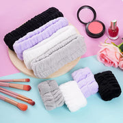 洗顔用ヘアバンド 洗面用ヘアバンド 洗顔用リストバンド 3点セット 生活雑貨 洗顔用品 洗顔グッズ 美容グッズ 給水 タオル地 無地 ホワイト ピンク ブラック シンプル かわいい キュート ガーリー ふわふわ
