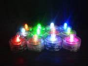 LEDライト 2個セット ブロック水槽用 ディスプレイライト 電池式 照明 ライティング レインボー 七色 カラフル 光る 円形 丸型 インテリア用品 ライトアップ