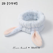 ヘアバンド レディース ヘアターバン タオル地 タオルキャップ ヘッドバンド 吸水 ふわふわ モコモコ  猫耳 アニマル リボン ウサギ シカ バスグッズ バス用品 洗顔用品 お風呂 かわいい おしゃれ