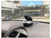 灰皿 車内用 LEDライト付き 光る カー用品 電池式 蓋付き 車載 カーアクセサリー 携帯灰皿 くず入れ 卓上 コンパクト おしゃれ シンプル