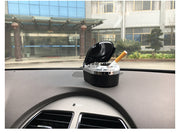 灰皿 車内用 LEDライト付き 光る カー用品 電池式 蓋付き 車載 カーアクセサリー 携帯灰皿 くず入れ 卓上 コンパクト おしゃれ シンプル