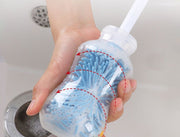 哺乳瓶ブラシ 乳首ブラシ 3点セット ブラシセット ボトルブラシ 哺乳びん 水筒 グラス シリコン ソフト 回転 吊り下げ 洗浄 ピンク ブルー ライトグレー シンプル 便利 やわらか