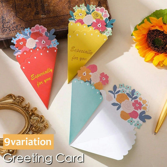 グリーティングカード メッセージカード 花束 薔薇 バラ お祝い 商品画像