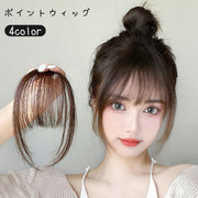 ポイントウィッグ 前髪ウィッグ 部分ウィッグ ヘアーピース レディース バング サイドあり シースルー クリップ 簡単 髪の毛 エクステ エクステンション 自然 ナチュラル イメージチェンジ