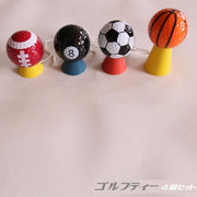 ゴルフティー ４個セット 用品 ゴム ロープ ラウンド アクセサリー 小物 練習 ボールスタッド トレーニング スポーツ ティーショット カラフル