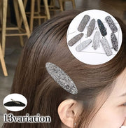 ヘアピン スリーピン パッチン留め 髪飾り ヘアアクセサリー レディース 女性 婦人 ファッション小物 楕円 キラキラ かわいい おしゃれ