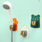 シャワーヘッドホルダー シャワーフック 単品 角度調節可能 壁取付け用 取付け簡単 貼り付け 粘着式 穴あけ不要 可愛い 便利 バスルーム 浴室用具 バス用品 日用品雑貨 緑 白 オレンジ
