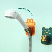 シャワーヘッドホルダー シャワーフック 単品 角度調節可能 壁取付け用 取付け簡単 貼り付け 粘着式 穴あけ不要 可愛い 便利 バスルーム 浴室用具 バス用品 日用品雑貨 緑 白 オレンジ