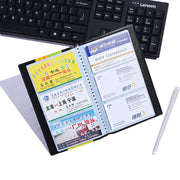 クレジットカードケース 牛革 大容量 300枚収納 手帳型 カードファイル マルチケース 名刺入れ カード入れ カードホルダー レザー調 無地 ビジネス ポイントカード