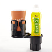 ドリンクホルダー 車内用 ツインドリンク カップホルダー カー用品 黒 360度回転 サイズ調節可能 ホールドアーム 省スペース 多機能 装着簡単 マルチホルダー 飲み物ホルダー