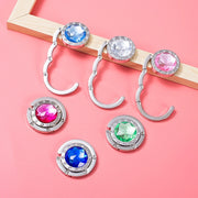 バッグハンガー バッグフック 折りたたみ 吊り下げ 滑り止め付き デスク 机 荷物掛け 便利 宝石風 ラインストーン シンプル 可愛い 汚れ防止 整理整頓 生活雑貨