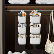 収納ボックス 収納ケース 単品 吊り下げ収納 収納用品 プラスチック 壁掛け収納 便利 簡単 おしゃれ シンプル キッチン 台所 バスルーム 洗面所 整理 整頓 白 クリーム グレー
