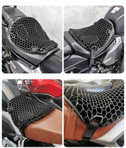 バイクシートクッション カバー付き クッションシート ゲルクッション シートカバー 3D 立体 衝撃吸収 疲労予防 痛み対策 ハニカム構造 ツーリング 長距離 バイク用品 ブラック