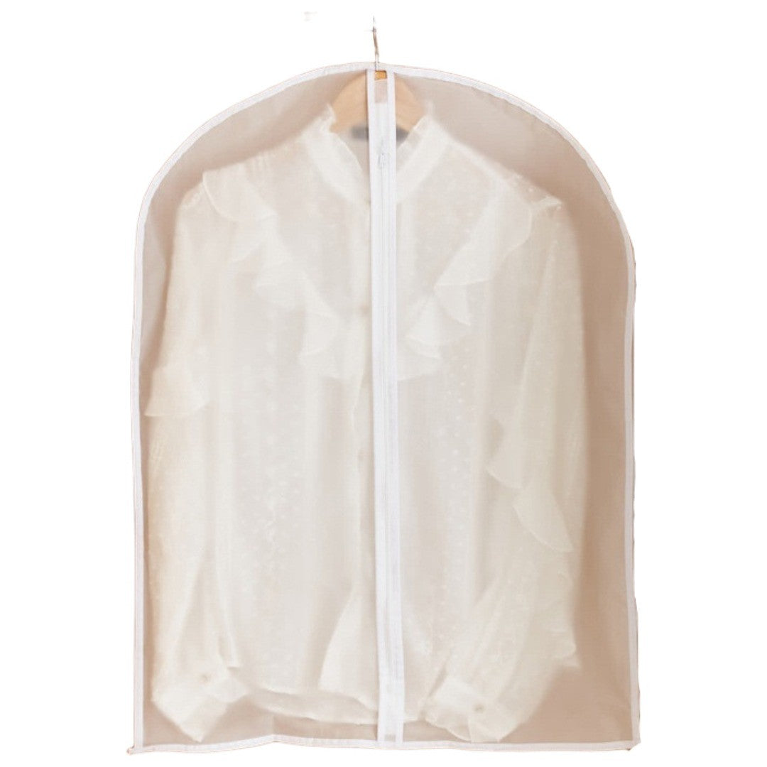 衣類カバー 洋服カバー 10枚セット 60×80cm 衣装カバー チャック フルカバー 半透明 防水 通気性 型崩れ防止 ほこり除け 折り畳み センターファスナー 制服 ドレス スーツ 衣装 コート ジャケット 衣替え 保管用 衣類 カバー 整理 クローゼット 衣類収納