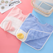 タオルエプロン お食事エプロン 子供用 キッズ ベビー プルオーバー スタイ 前掛け タオル 洗顔 歯磨きタオル 汚れ防止 手拭き