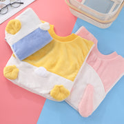 タオルエプロン お食事エプロン 子供用 キッズ ベビー プルオーバー スタイ 前掛け タオル 洗顔 歯磨きタオル 汚れ防止 手拭き