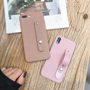 iPhone14 14Pro 14Plus 14ProMax対応 スマホケース 背面ベルト付き くすみカラー シンプル 無地 落下防止 保護カバー おしゃれ ユニセックス