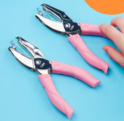 穴あけパンチ 穴あけポンチ クラフトパンチ パンチャー ハトメ抜き 文具 文房具 グリップタイプ 打ち具 穴あけ工具 型抜き 工作 デコレーション 手紙 メッセージカード アレンジ 丸 ハート 星 スター