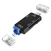 多機能カードリーダー 3口 PC用アクセサリー Type-C SDカード USBメモリ MicroSD Type-B MicroUSB対応 ブラック ホワイト