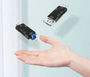 多機能カードリーダー 3口 PC用アクセサリー Type-C SDカード USBメモリ MicroSD Type-B MicroUSB対応 ブラック ホワイト