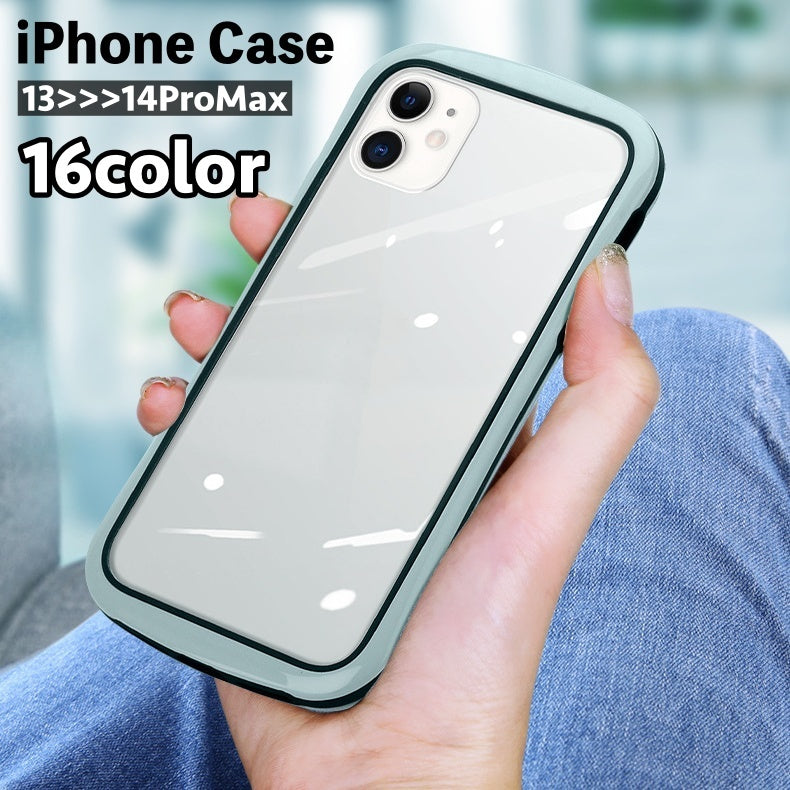 iPhoneケース スマホケース クリアケース 背面保護 傷防止 汚れ防止 シンプル クリア サイドカラー お洒落 iPhoneカバー スマホカバー スマートフォンケース アイフォンケース プチギフト 贈り物