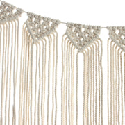タペストリー のれん インテリア雑貨 ロープ 縄 マクラメ編み 壁飾り おしゃれ ナチュラルテイスト フリンジ かわいい シンプル ホワイト