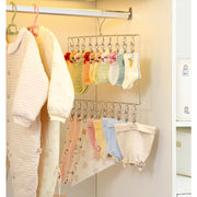 ピンチハンガー 20ピンチ 2段 物干しハンガー 屋外 部屋干し 洗濯バサミ 物干しクリップ 収納 靴下 下着 コンパクト 省スペース