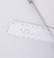 直線定規 ものさし 2本セット 15cm 18cm 20cm 小学生 中学生 高校生 学生 文具 文房具 仕事 勉強 シンプル 透明 クリア プラスチック 軽量 定番 プレゼント 景品