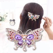 ヘアクリップ レディース 髪飾り バタフライ 蝶々 ヘアアクセサリー 髪留め ビジュー きれい かわいい 上品 お呼ばれ 女性 女の子 プレゼント 誕生日 ギフト
