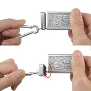 携帯灰皿 アッシュトレイ カラビナ付き 蓋付き 吸い殻入れ フタ付き 小型 軽量 喫煙グッズ 持ち運び 便利
