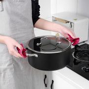 鍋つかみ 2個セット ハンドクリップ 指先ミトン キッチンミトン シリコン製 リボン型 フック穴 クリップ風 水洗い可 滑り止め 掴みやすい 耐熱 防熱 断熱 単色 シンプル おしゃれ キッチングッズ キッチン雑貨