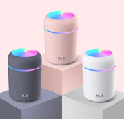 加湿器 USB給電式 300ml 卓上 小型 コンパクト 静音 光る ライト ポータブル カラフル おしゃれ シンプル かわいい 持ち運び 車載 デスク オフィス 寝室