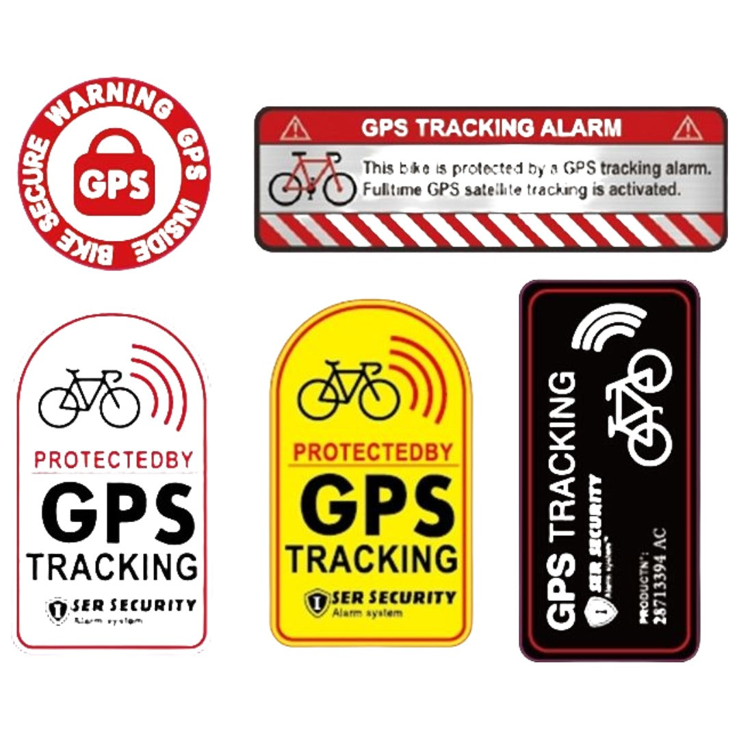 セキュリティステッカー 防犯ステッカー ステッカー 自転車 GPS 追跡 追跡アラーム ロードバイク スクーター オートバイ 盗難防止デカール 自転車アクセサリー 警告反射テープ