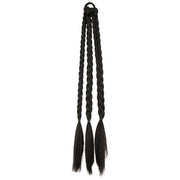 エクステ 三つ編み エクステンション 単品 ゴム付き 簡単装着 レディース 付け毛 部分ウィッグ ヘアアレンジ イメチェン 3連 ブレイド パール調ビジュー付 ナチュラル ブラウン