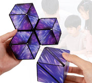 ルービックブロック ジーニアスキューブ Genius CUBE 頭の体操 スピード スマート ブロック 知育玩具 マグネット おもちゃ 立方体 多角形 形が変わる 回す 考える 形作り 組み合わせる おもしろい おしゃれ かっこいい 隙間時間 手の運動 脳トレ 赤 紫 青 緑