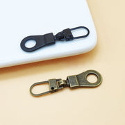 ファスナー 4個セット 手芸 DIY 裁縫材料 ジッパー チャック 引手 交換 取り替え 修理 簡単 金属製 ブラック シルバー ブロンズ