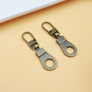 ファスナー 4個セット 手芸 DIY 裁縫材料 ジッパー チャック 引手 交換 取り替え 修理 簡単 金属製 ブラック シルバー ブロンズ