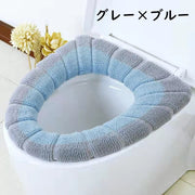 便座カバー トイレカバー O型 U型 V型共通 ゴム仕様 装着簡単 トイレ用品 無地 ツートンカラー 単色 ふわふわ あったか おしゃれ かわいい